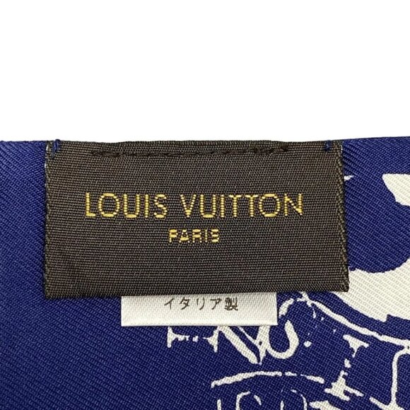 LOUIS VUITTON Bando LV Boarding Navy White Scarf 359-080125 - Picture 3 of 4